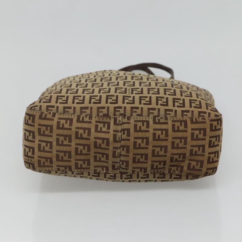 FENDI Zucchino Canvas Hand Bag Beige Auth 127082 - Picture 5 of 16